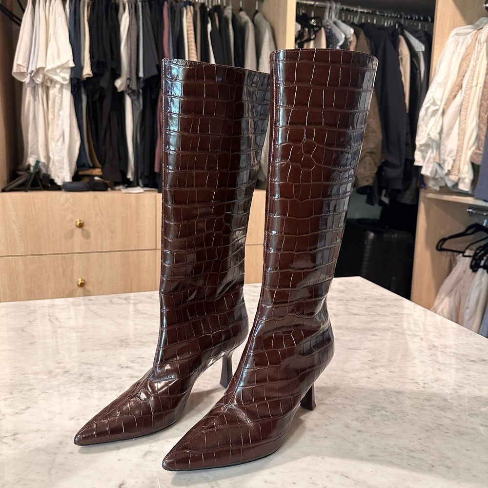 Dear Frances Brown Croc Boot size 39